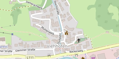Pension auf Satellitenbild