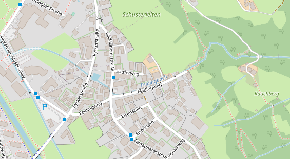 Pension auf Satellitenbild