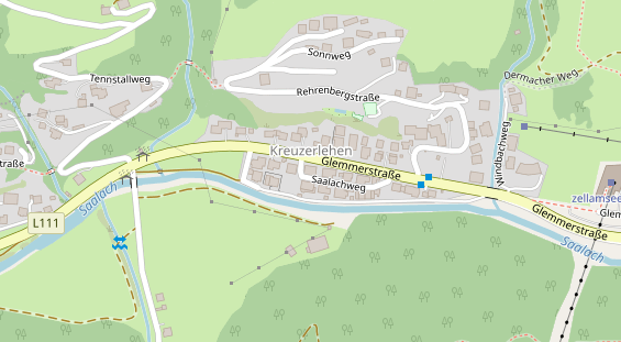 Pension auf Satellitenbild