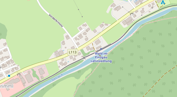 Pension auf Satellitenbild