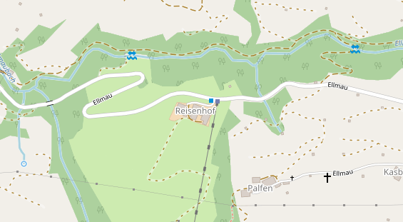 Pension auf Satellitenbild