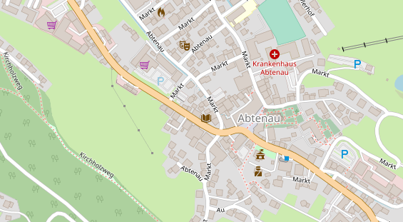 Pension auf Satellitenbild