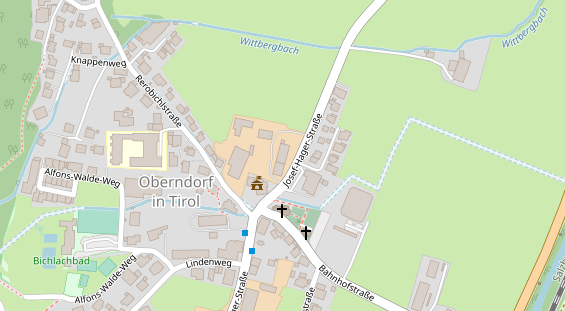 Pension auf Satellitenbild