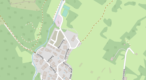 Pension auf Satellitenbild