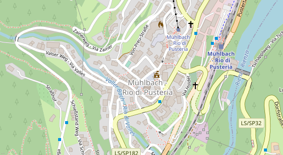 Pension auf Satellitenbild