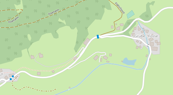 Pension auf Satellitenbild