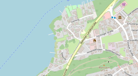 Pension auf Satellitenbild