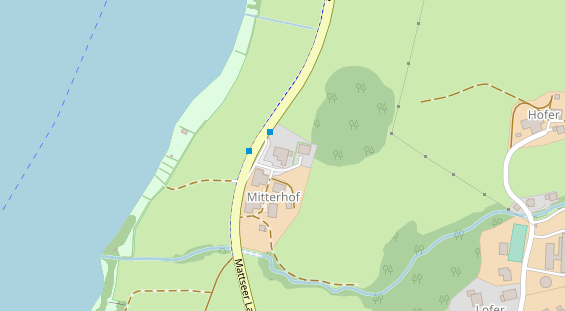 Pension auf Satellitenbild