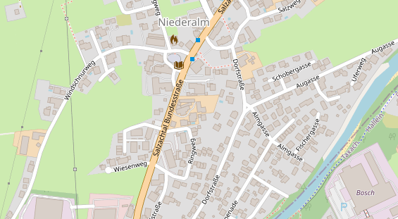 Pension auf Satellitenbild