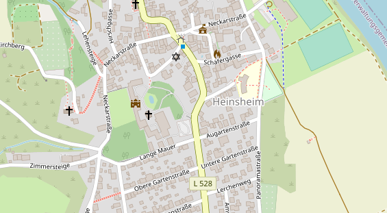 Pension auf Satellitenbild