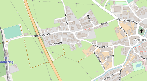 Pension auf Satellitenbild