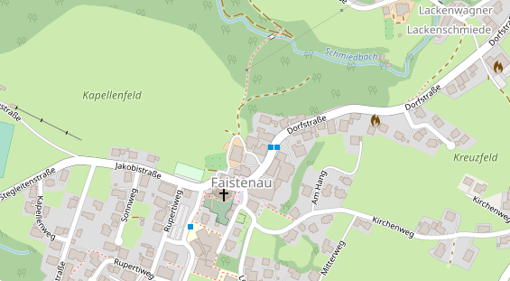 Pension auf Satellitenbild