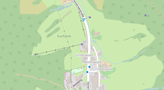 Pension auf Satellitenbild