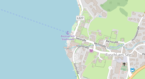 Pension auf Satellitenbild