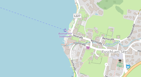 Pension auf Satellitenbild