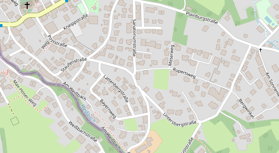 Pension auf Satellitenbild