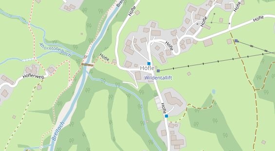 Pension auf Satellitenbild