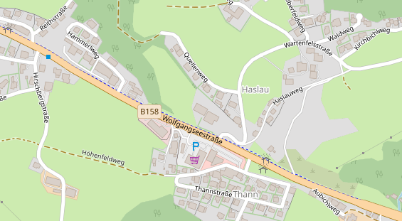 Pension auf Satellitenbild