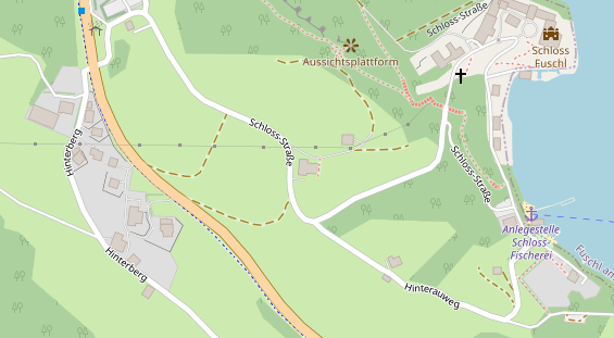 Pension auf Satellitenbild