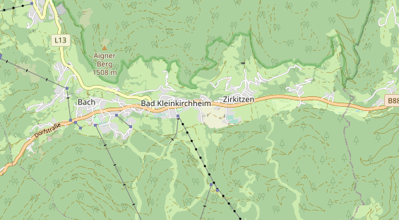 Pension auf Karte