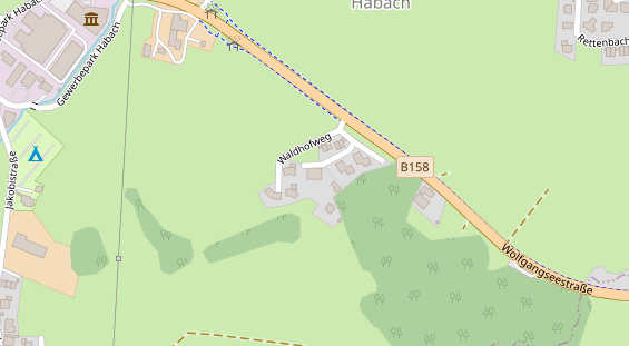 Pension auf Satellitenbild