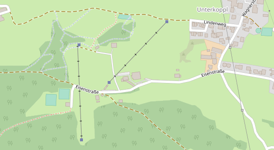 Pension auf Satellitenbild