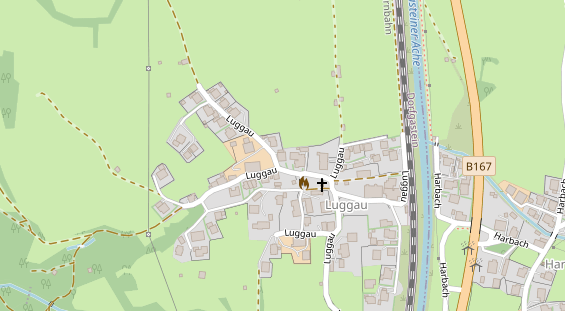 Pension auf Satellitenbild