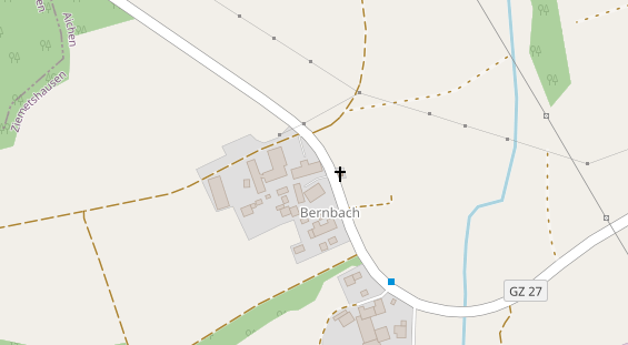 Pension auf Satellitenbild