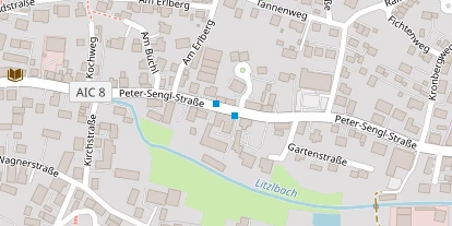 Pension auf Satellitenbild