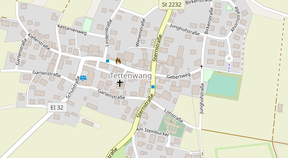 Pension auf Satellitenbild