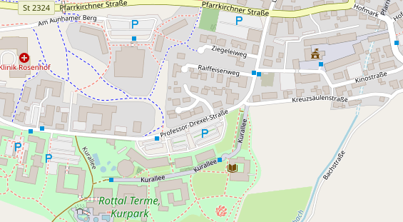 Pension auf Satellitenbild