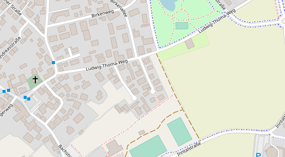 Pension auf Satellitenbild