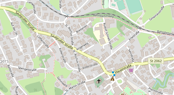 Pension auf Satellitenbild