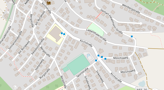 Pension auf Satellitenbild