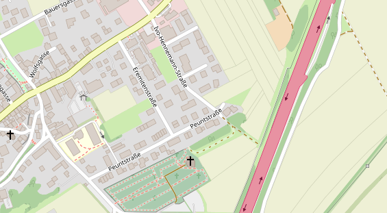 Pension auf Satellitenbild