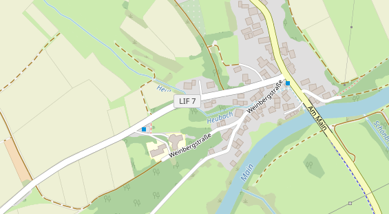 Pension auf Satellitenbild