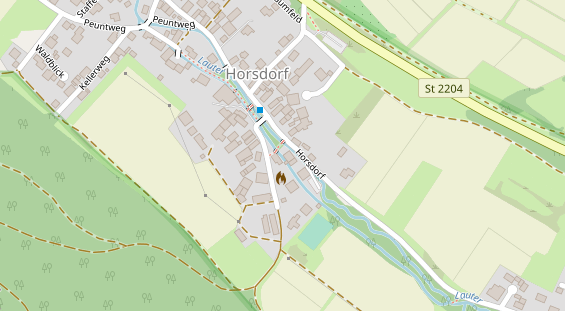 Pension auf Satellitenbild