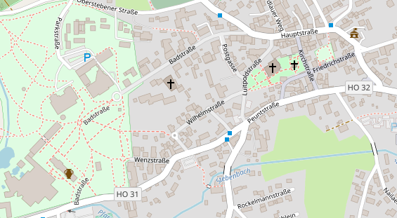 Pension auf Satellitenbild