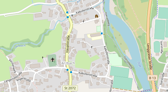 Pension auf Satellitenbild