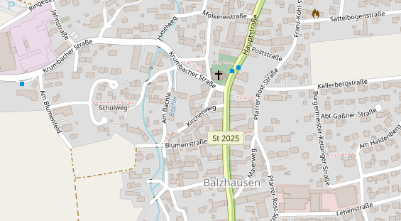 Pension auf Satellitenbild