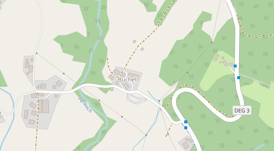 Pension auf Satellitenbild