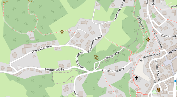 Pension auf Satellitenbild