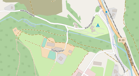 Pension auf Satellitenbild