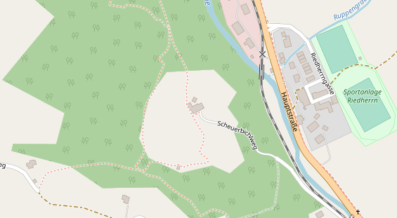 Pension auf Satellitenbild