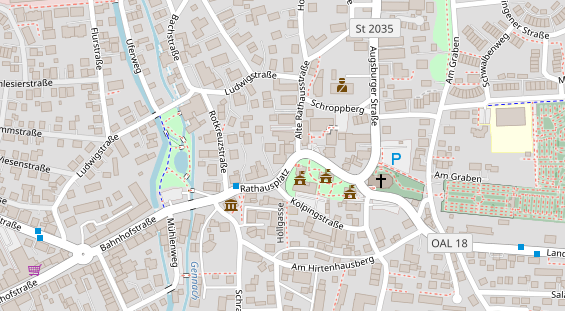 Pension auf Satellitenbild