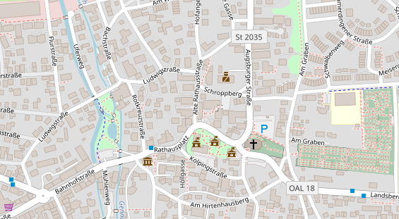 Pension auf Satellitenbild