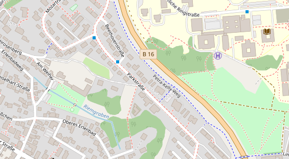 Pension auf Satellitenbild