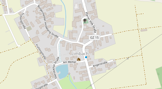 Pension auf Satellitenbild