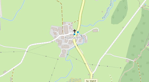 Pension auf Satellitenbild