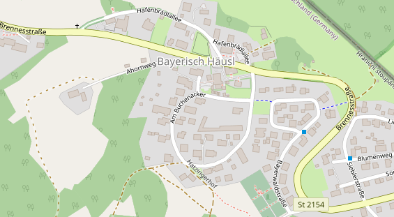 Pension auf Satellitenbild